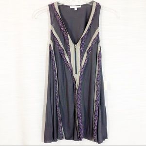 MYSTREE purple sleeveless boutique top NWT size S